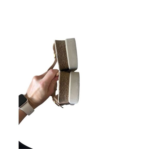 Mephisto Womens Gold Metallic Leather Sandals Sz 38 US 8 - Picture 7 of 10